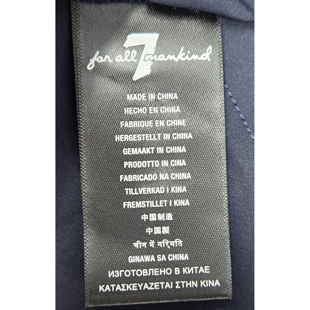 7 FOR ALL MANKIND Shorts‎ Mens 30 Blk Chino Flat Front Regular Fit Stretch Waist - Picture 6 of 8